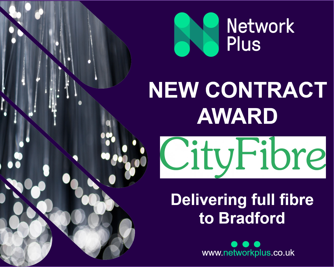 Network Plus awarded construction contract with CityFibre