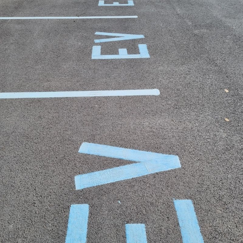 Electric Vehicle Charging parking spaces, part of the sustainability strategy