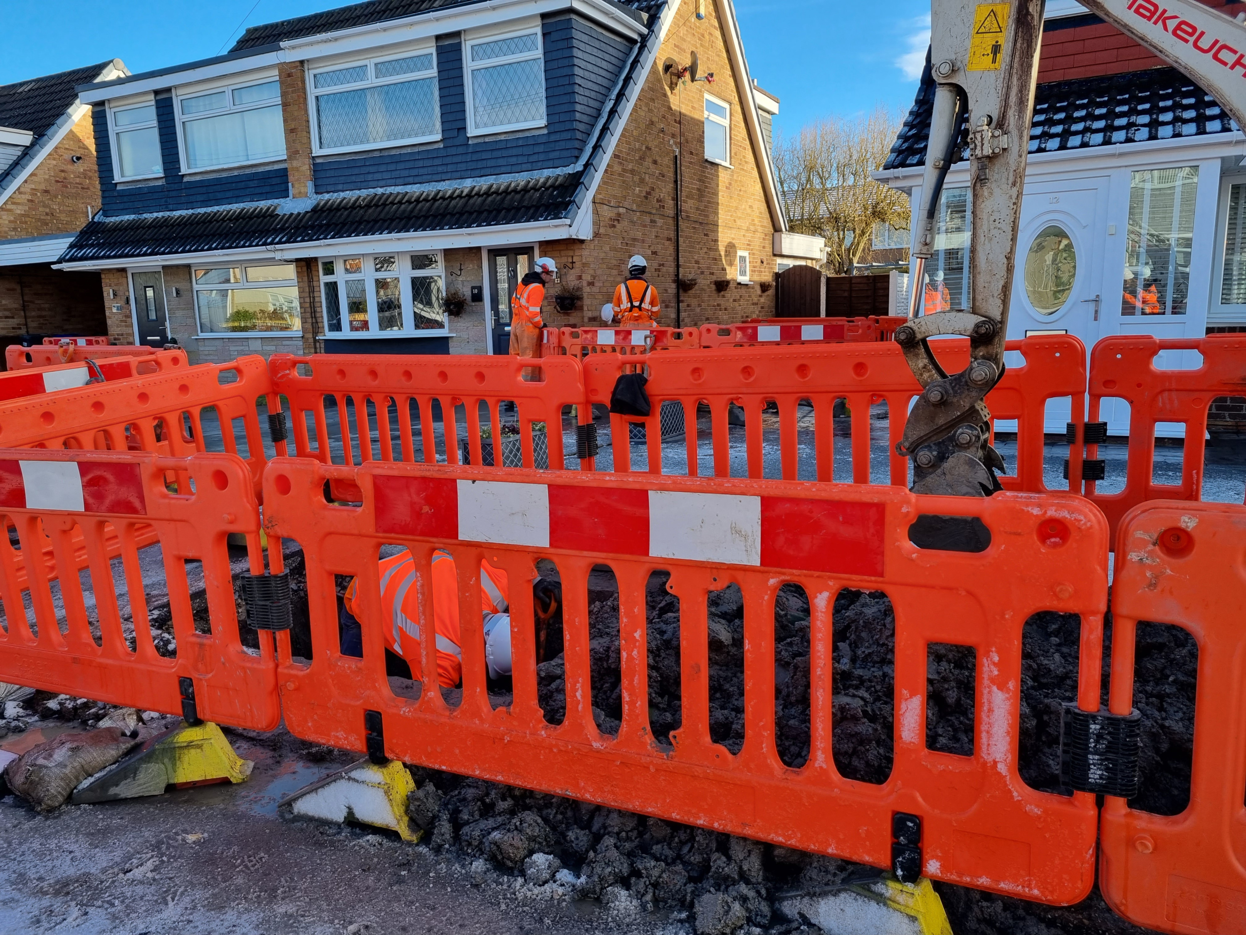 work barriers outside house